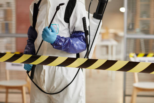 Professional Sewage Cleanup technician working in Bertrand, NE